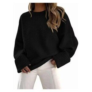 PRETTYGARDEN Women's Oversized Sweater Black NWT Small